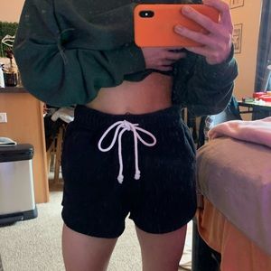 Black sweat shorts